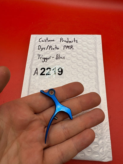 Custom Products Dye/Proto PMR Trigger-Blue - used paintball trigger - blue