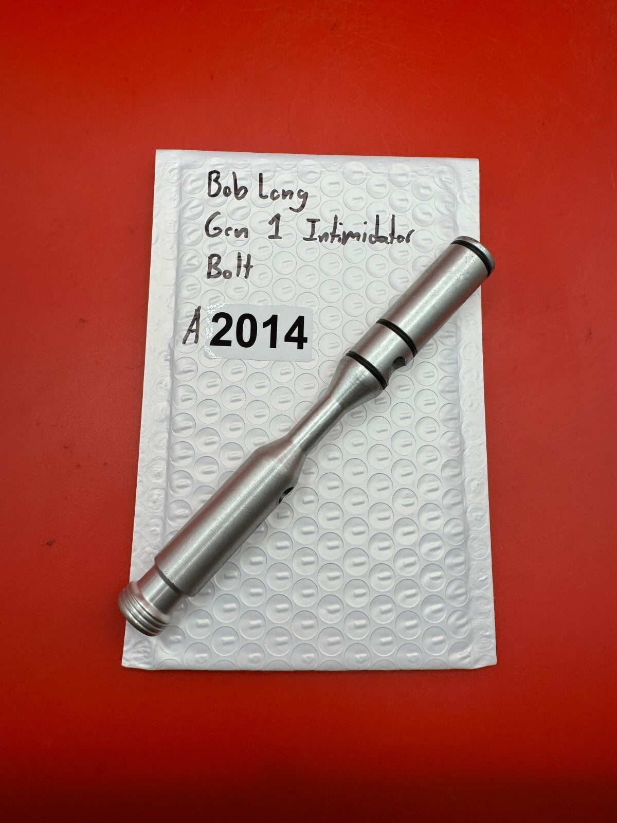 Bob Long Gen 1 Intimidator Bolt - used paintball bolt - silver
