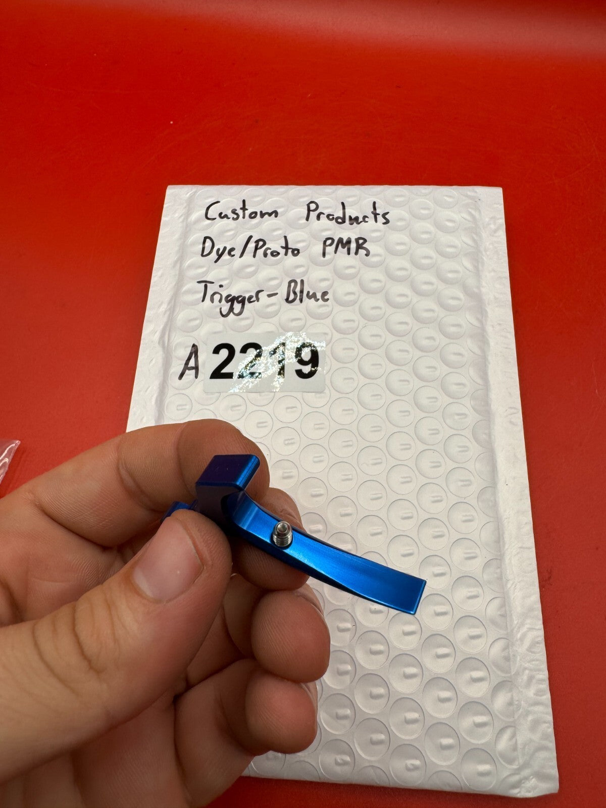 Custom Products Dye/Proto PMR Trigger-Blue - used paintball trigger - blue