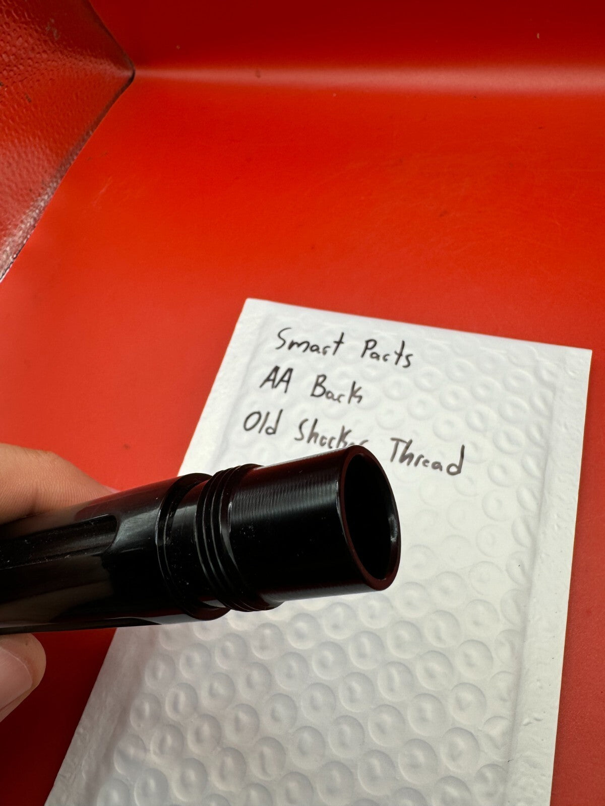 Smart Parts AA Back Old Shocker Thread - used paintball barrel back - black