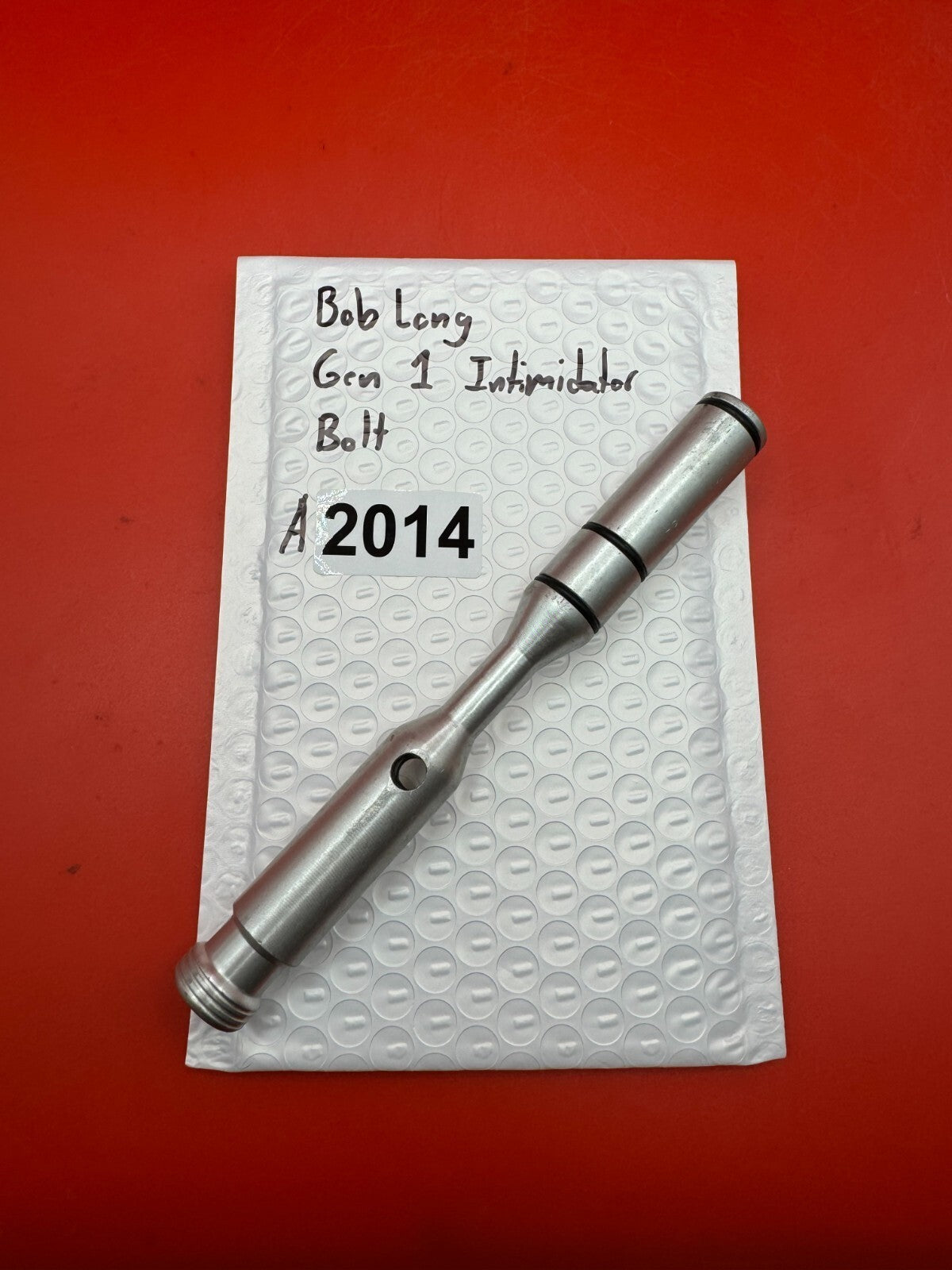 Bob Long Gen 1 Intimidator Bolt - used paintball bolt - silver