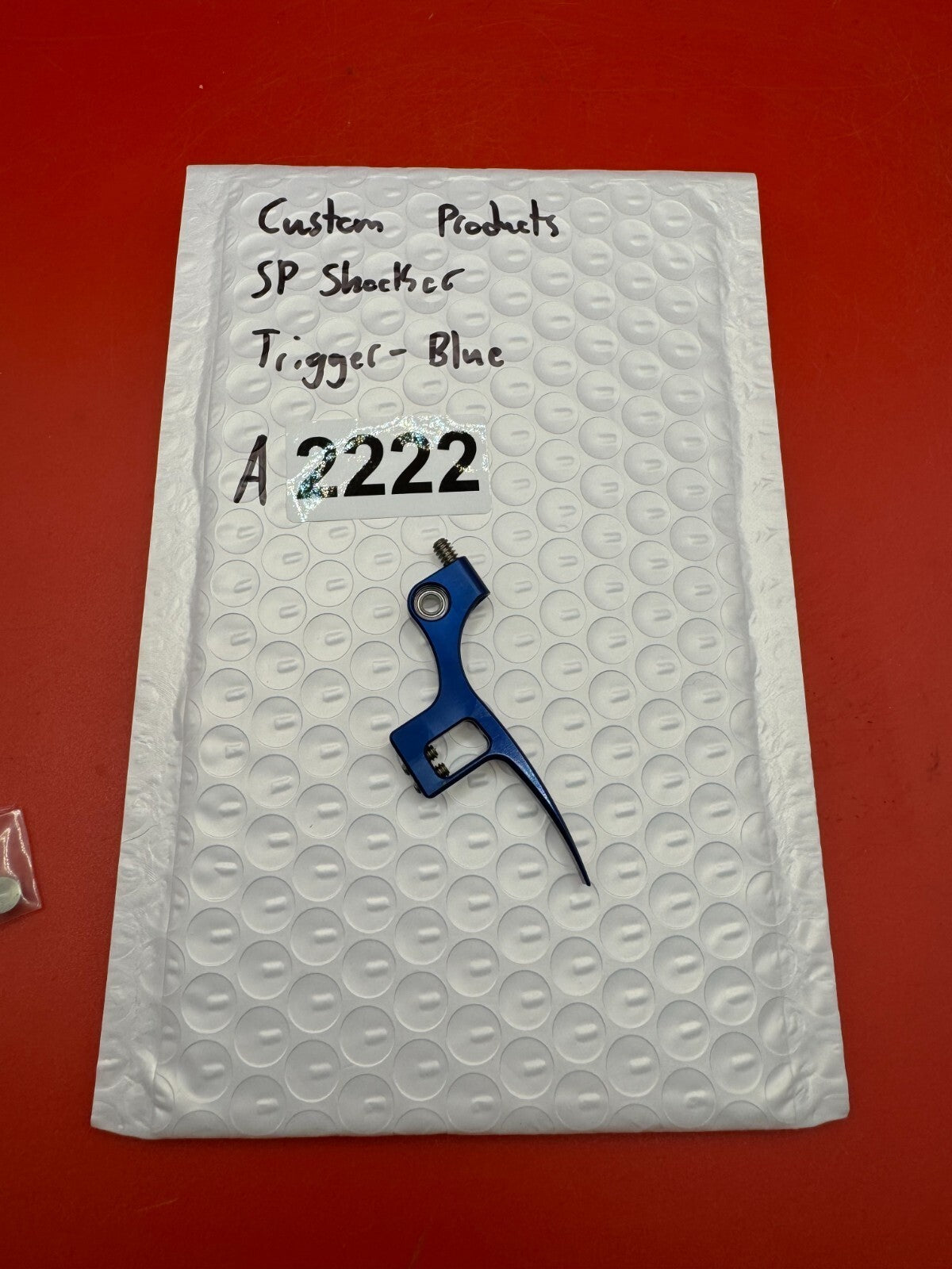 Custom Products SP Shocker Trigger-Blue - used paintball trigger - blue
