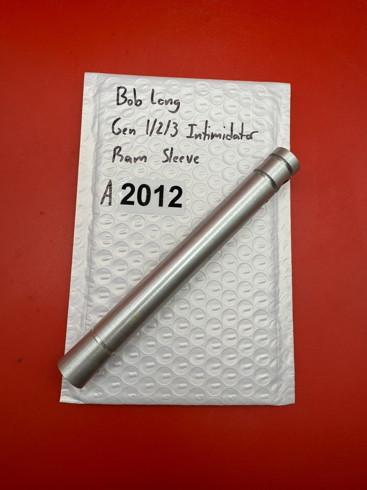 Bob Long Gen 1/2/3 Intimidator Ram Sleeve - used paintball ram sleeve - silver
