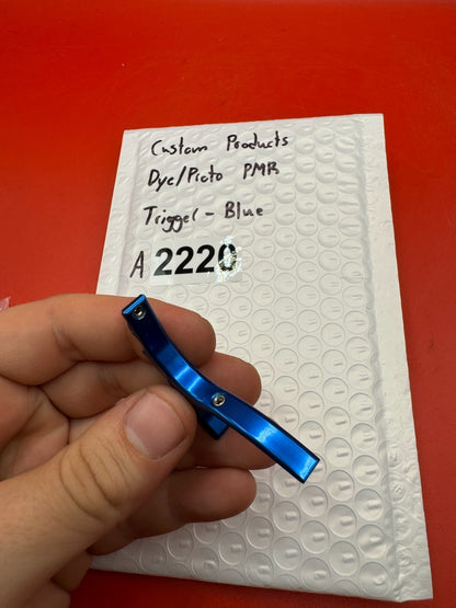 Custom Products Dye/Proto PMR Trigger-Blue - used paintball trigger - blue anno