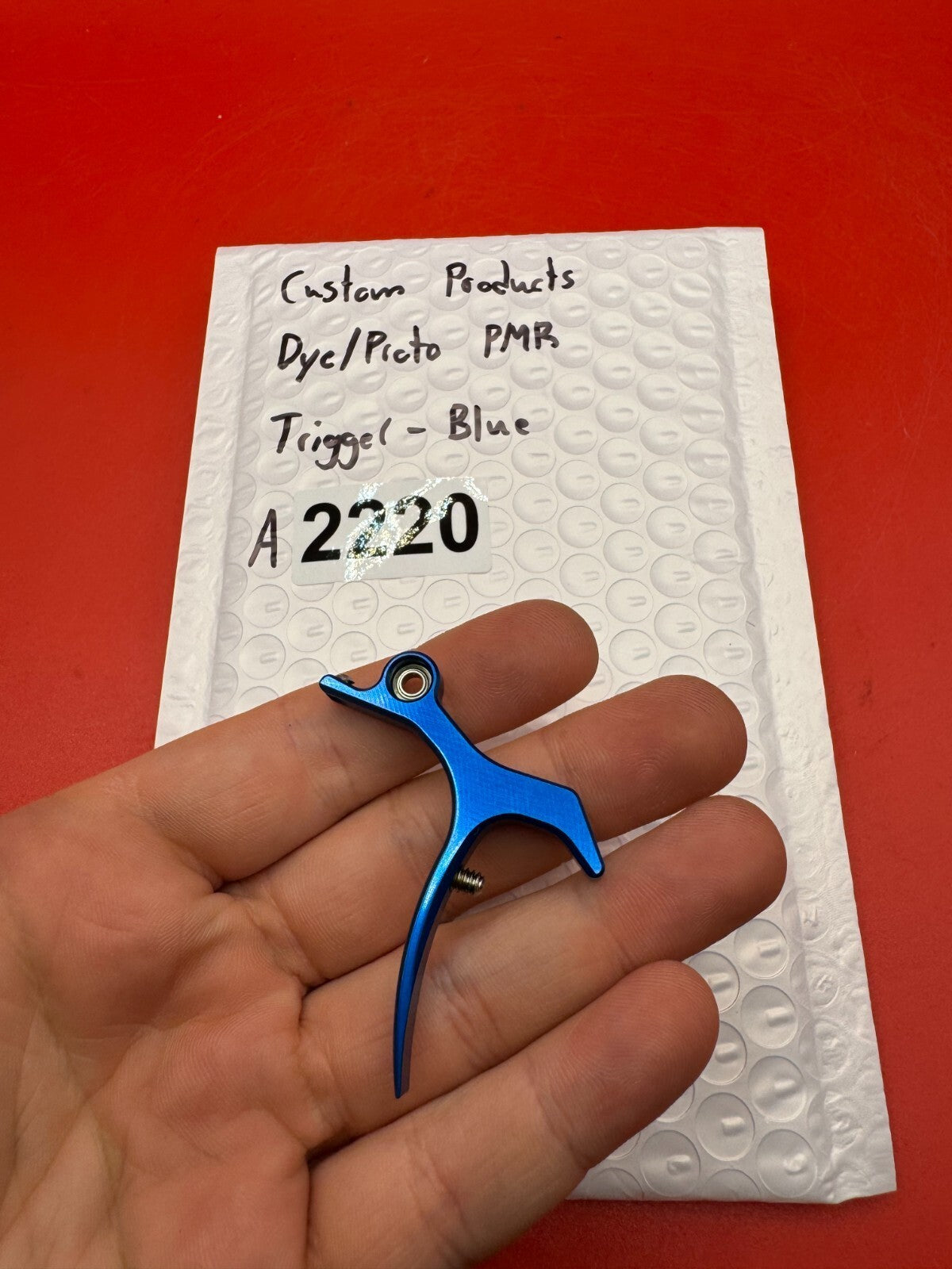 Custom Products Dye/Proto PMR Trigger-Blue - used paintball trigger - blue anno