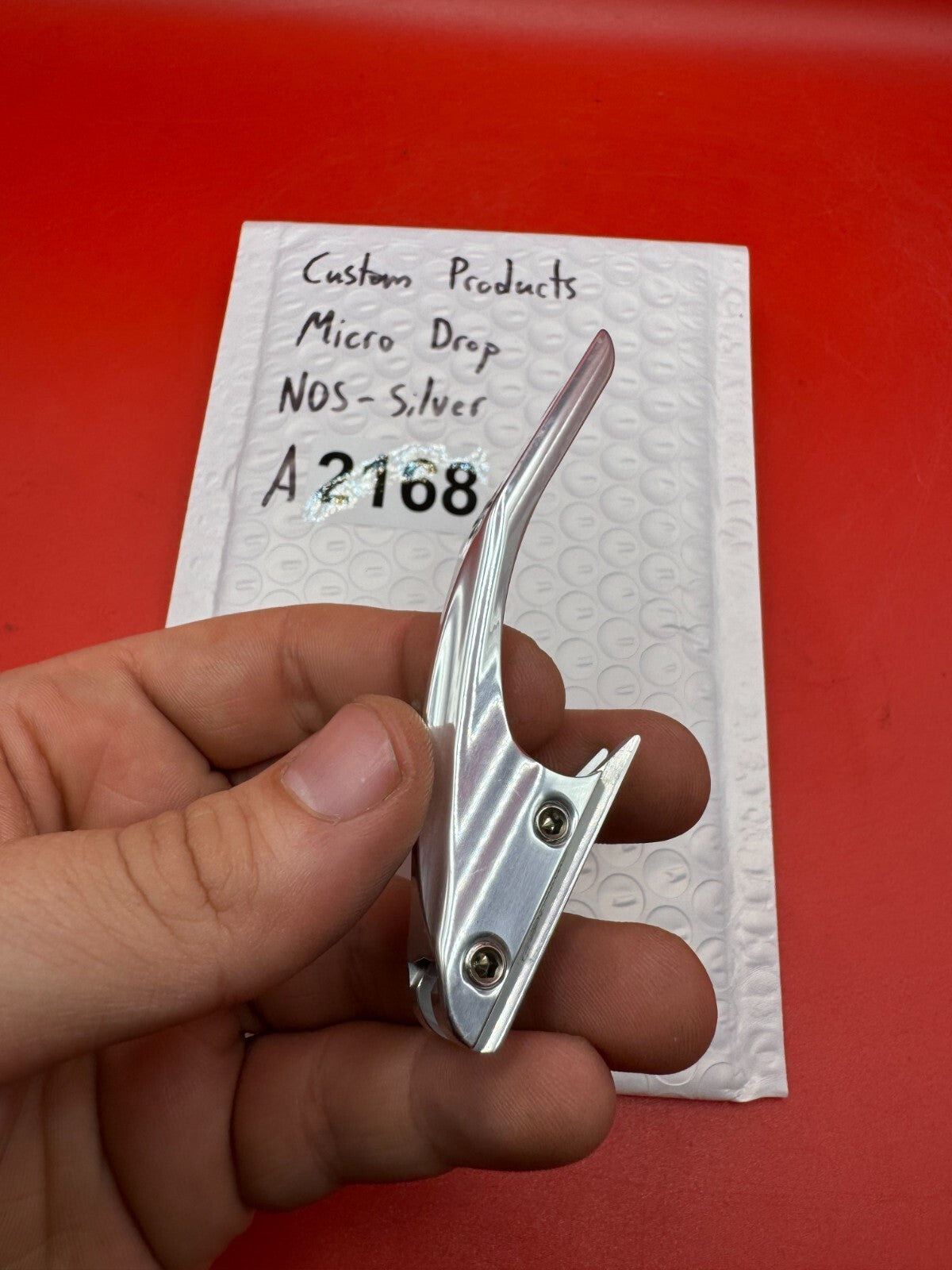 Custom Products Micro Drop NOS-Silver - used paintball drop forward - silver