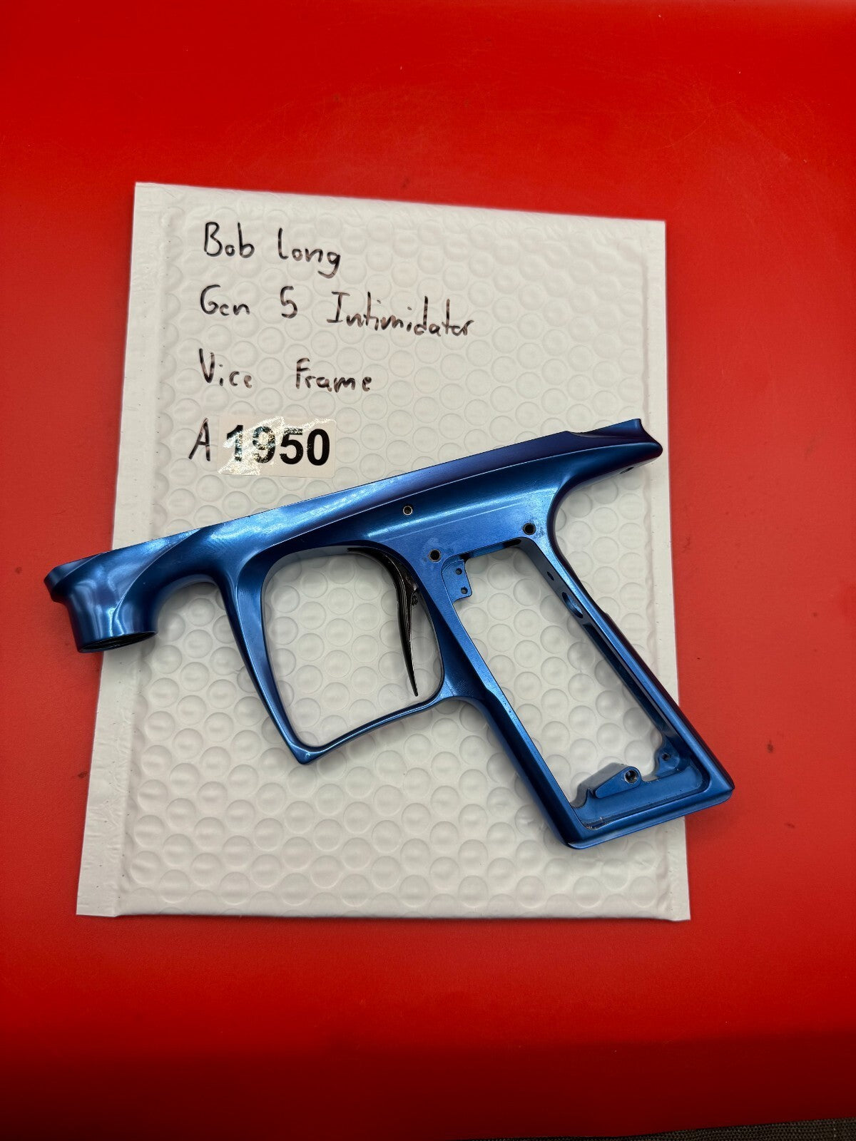 Bob Long Gen 5 Intimidator Vice Paintball Marker Frame - used paintball trigger frame - blue anno