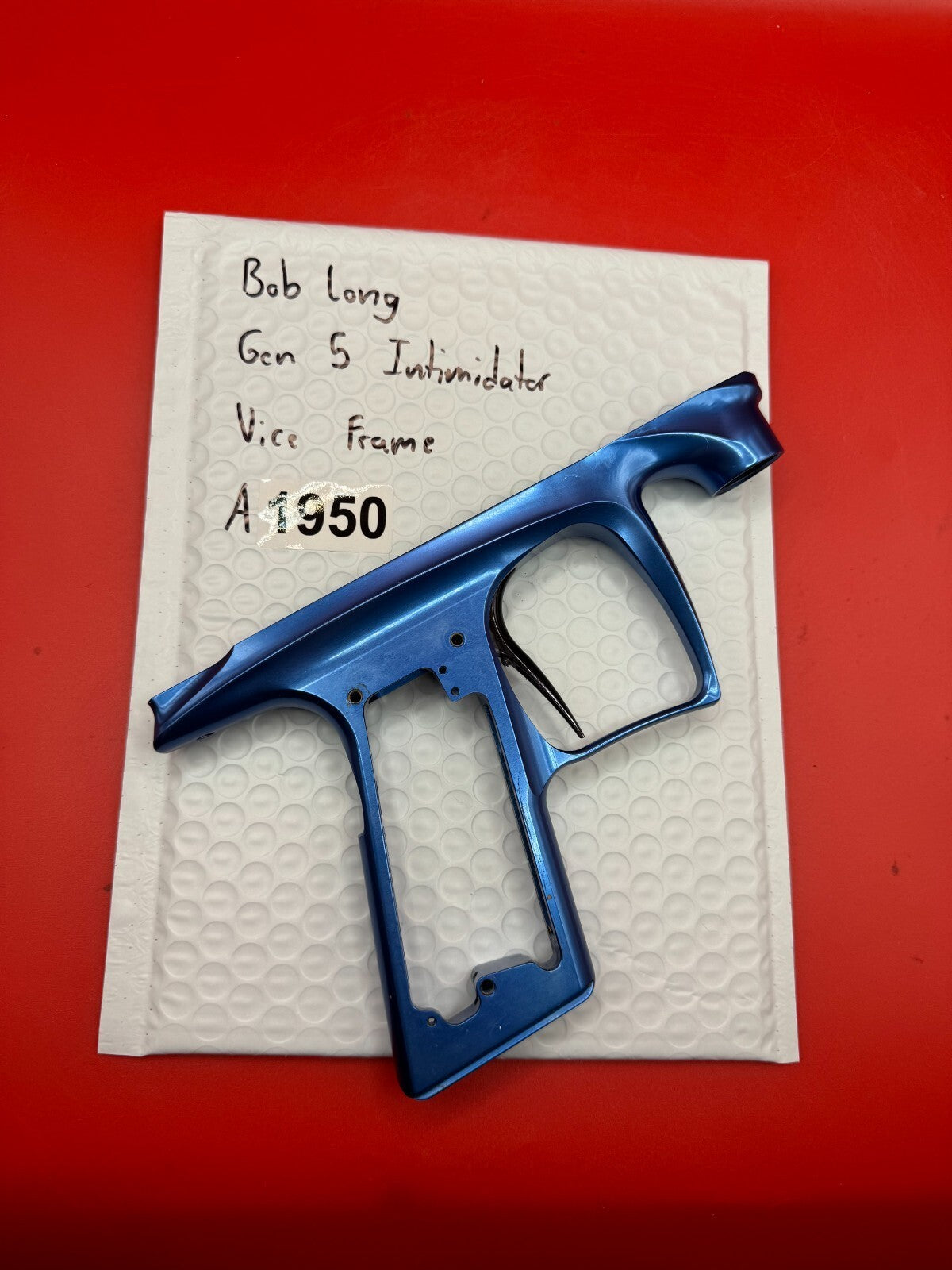 Bob Long Gen 5 Intimidator Vice Paintball Marker Frame - used paintball trigger frame - blue anno