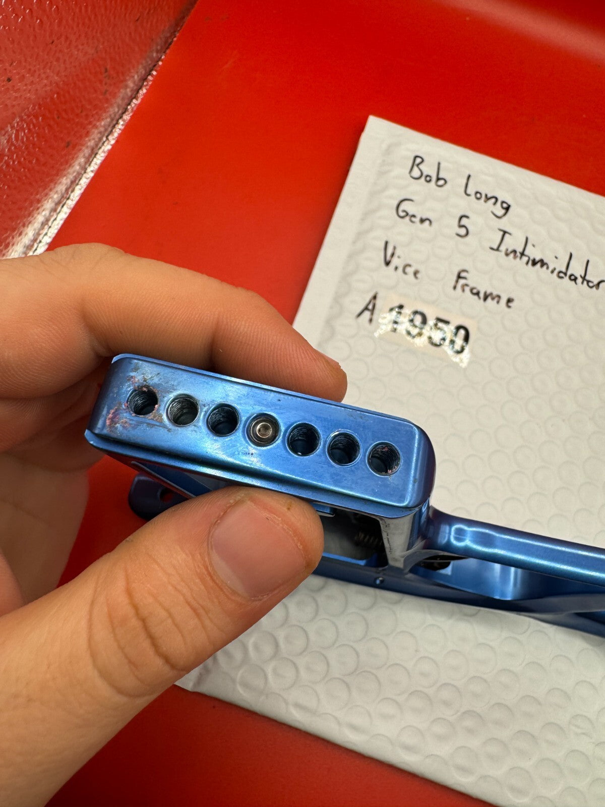 Bob Long Gen 5 Intimidator Vice Paintball Marker Frame - used paintball trigger frame - blue anno