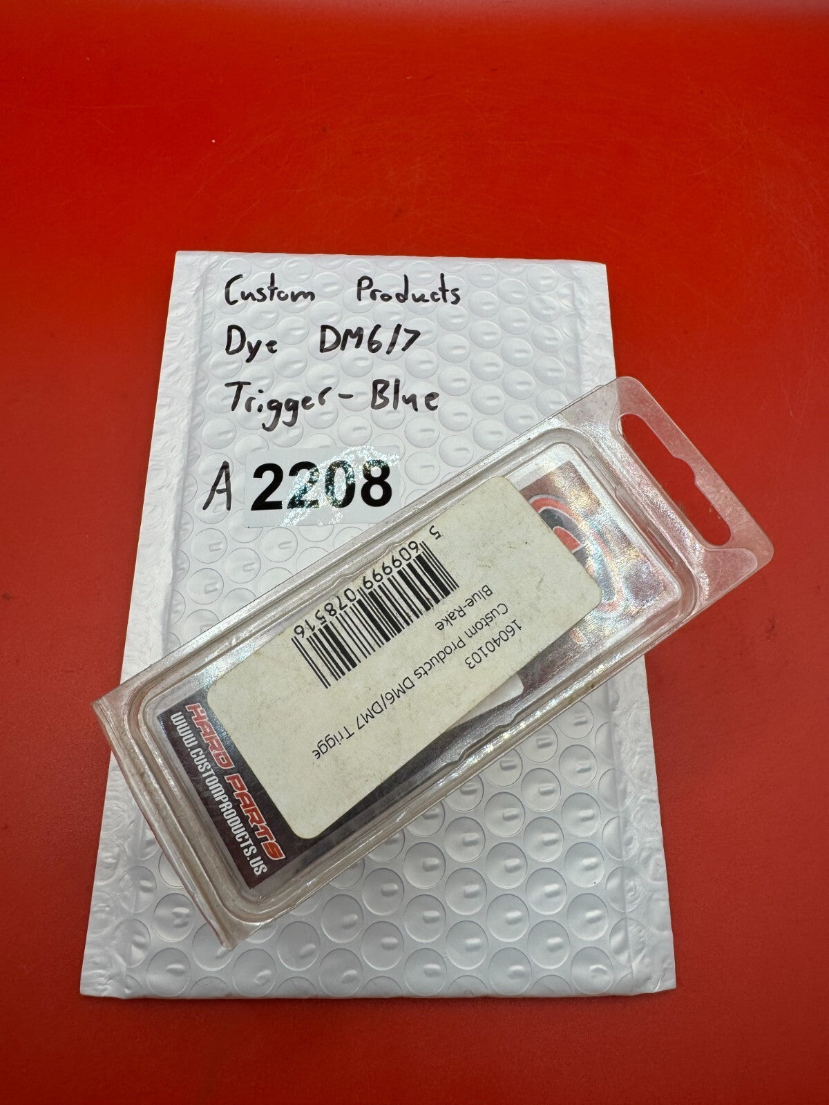 Custom Products Dye DM6/7 Trigger-Blue - used paintball trigger - blue