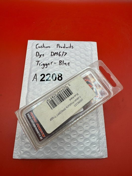 Custom Products Dye DM6/7 Trigger-Blue - used paintball trigger - blue