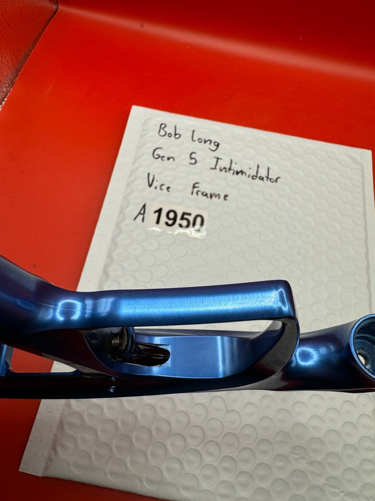 Bob Long Gen 5 Intimidator Vice Paintball Marker Frame - used paintball trigger frame - blue anno