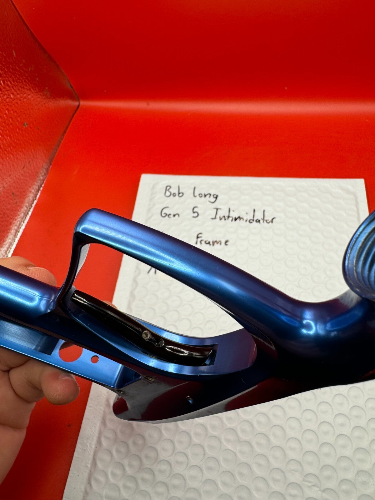 Bob Long Gen 5 Intimidator Vice Paintball Marker Frame - used paintball trigger frame - blue anno