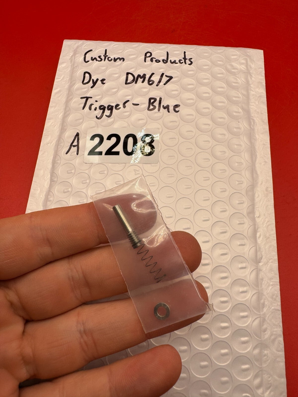 Custom Products Dye DM6/7 Trigger-Blue - used paintball trigger - blue