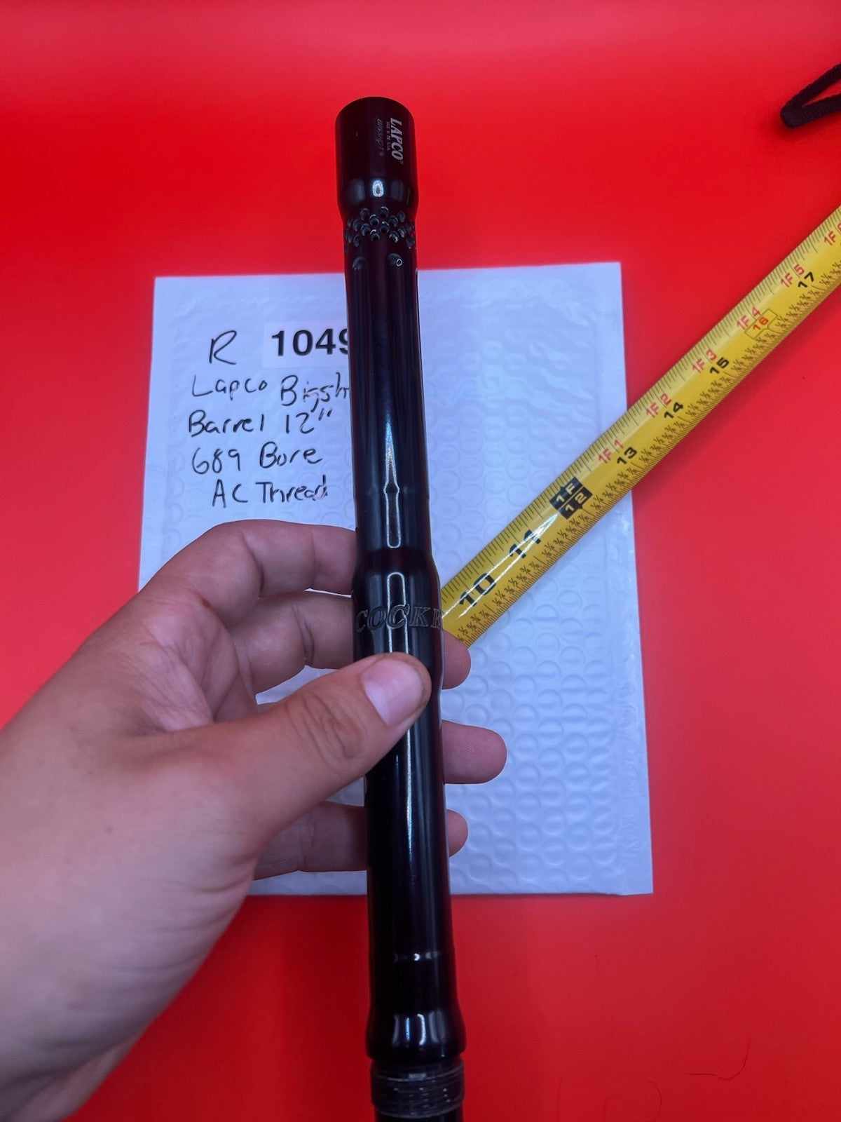 Lapco Bigshot Paintball Barrel 12'' 689 Bore AC Thread