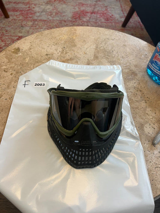 JT OG Black Bottoms and Knee Olives Paintball Mask