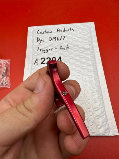 Custom Products Dye DM6/7 Trigger-Red - used paintball trigger - red anno