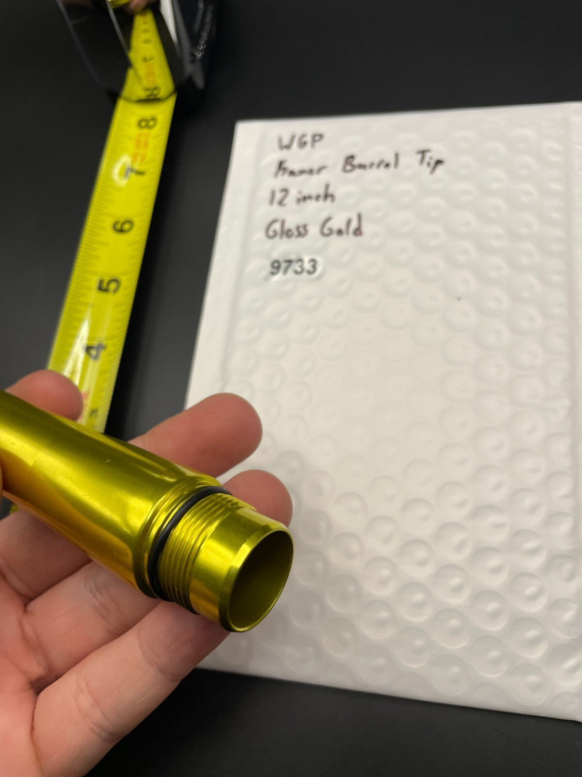 WGP Kaner Paintball Barrel Tip 12 Inch Glos Gold