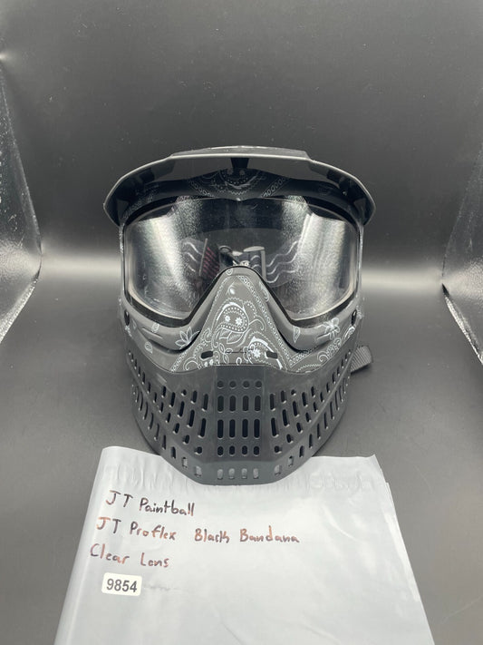 JT Paintball JT Proflex Black Bandana Clear Lens