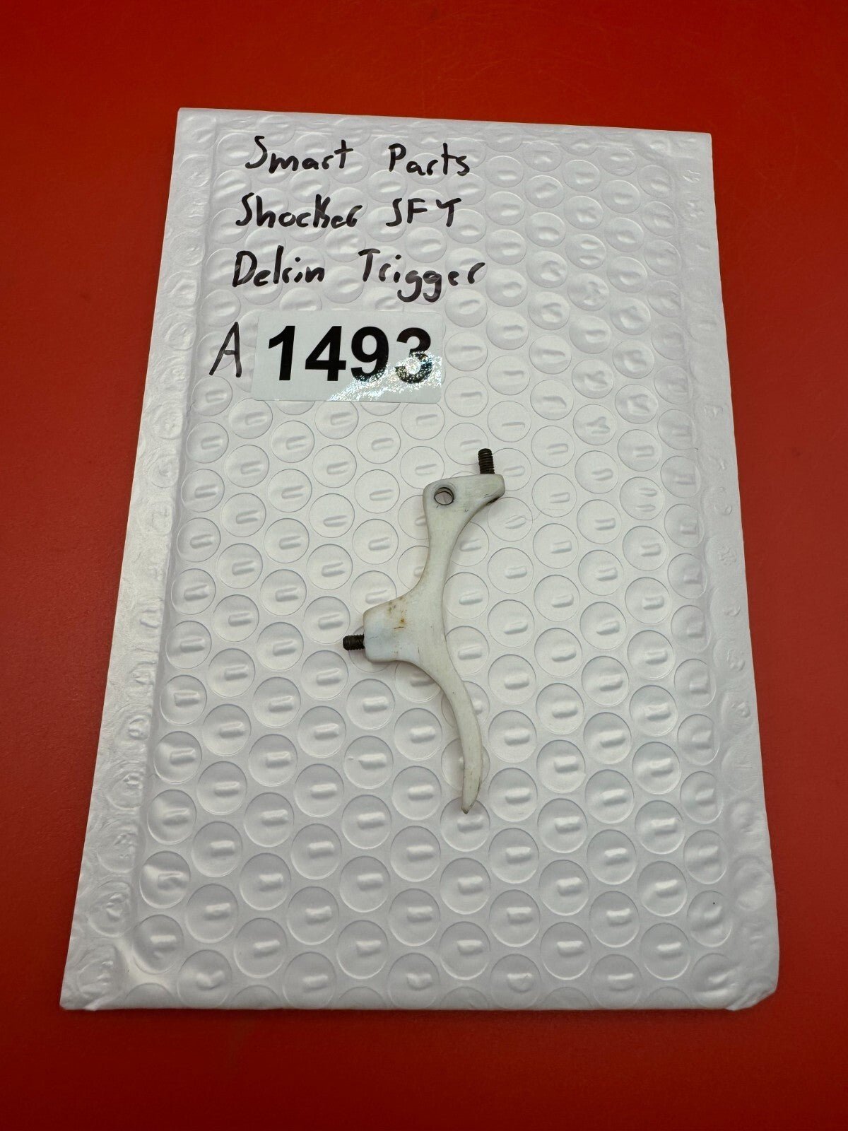 Smart Parts Shocker SFT Delrin Trigger - used paintball trigger - white