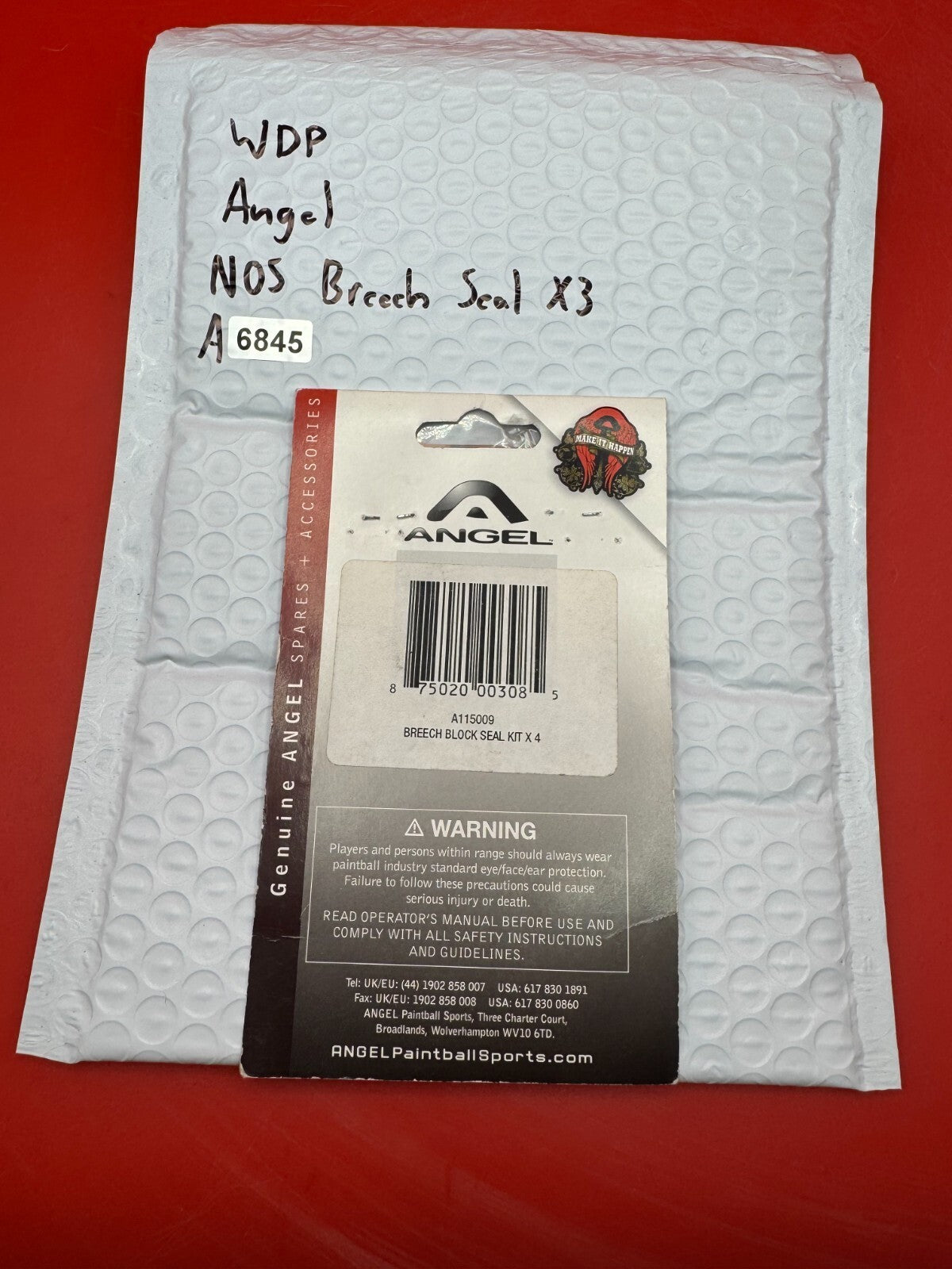 WDP Angel NOS Breech Seal X3