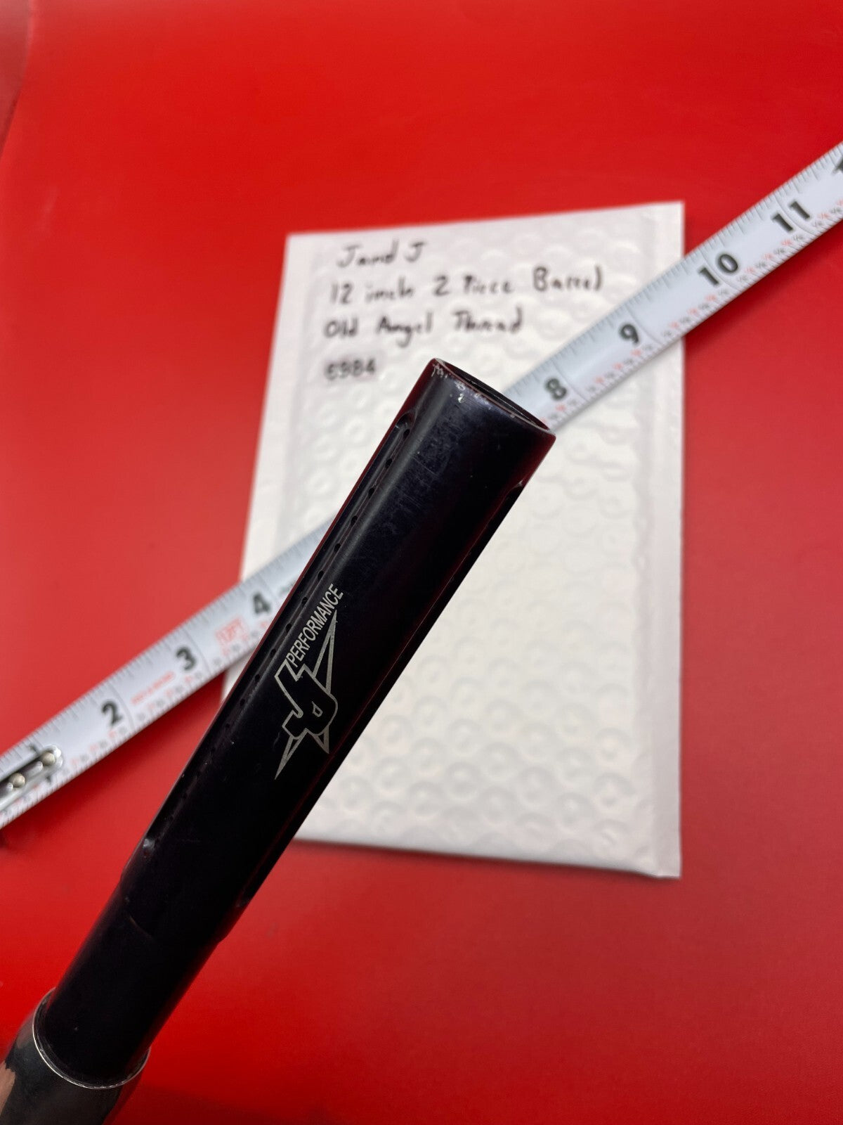 J and J 12 inch 2 Piece Paintball Barrel Old Angel Thread