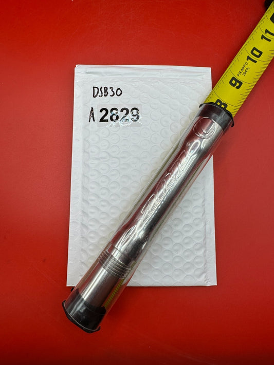 Dye SS Angel Threaded .688 Paintball Barrel Back - used paintball barrel back - silver/chrome