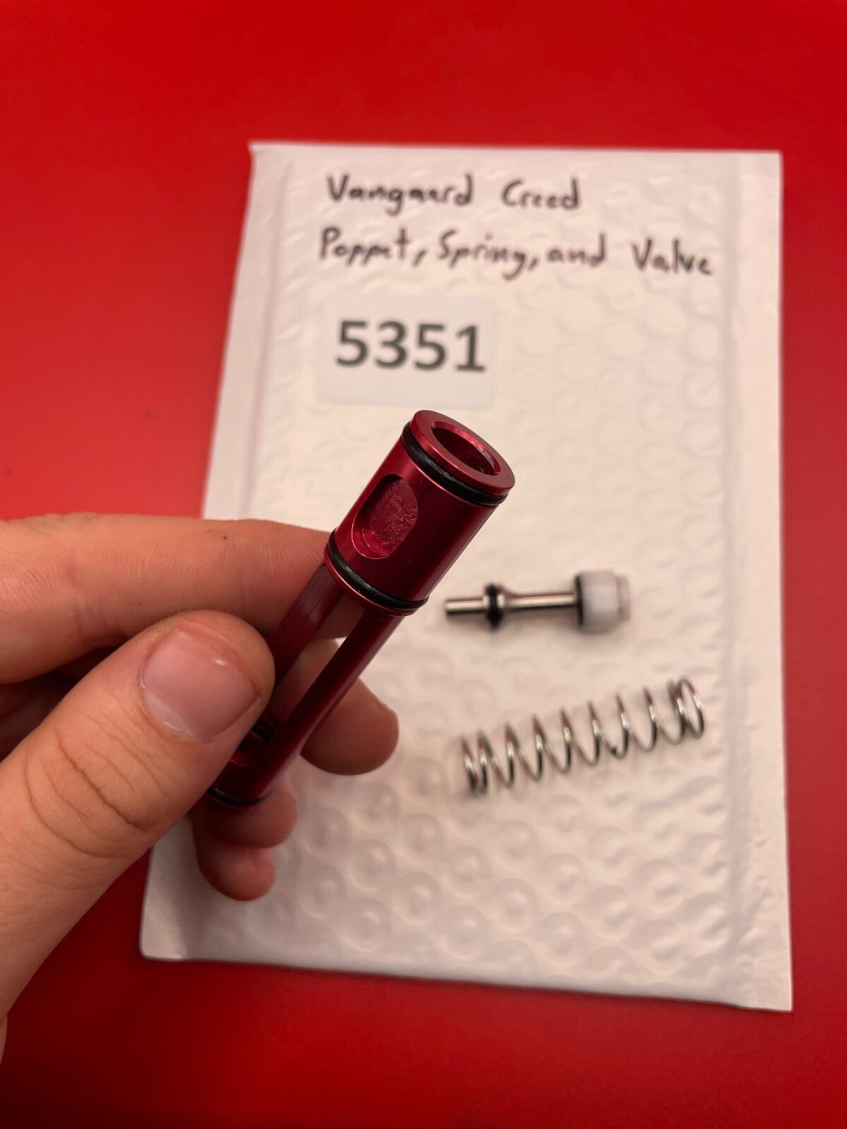 Vangaurd Creed Poppet, Spring, and Valve