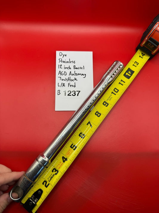 Dye Stainless 12 inch Barrel AGD Automag Twistlock L/R Feed