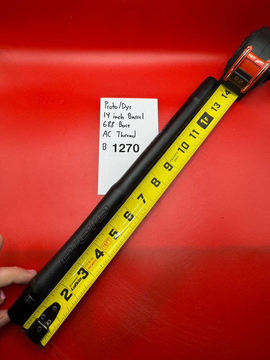 Proto/Dye 14 inch Paintball Barrel 688 Bore AC Thread