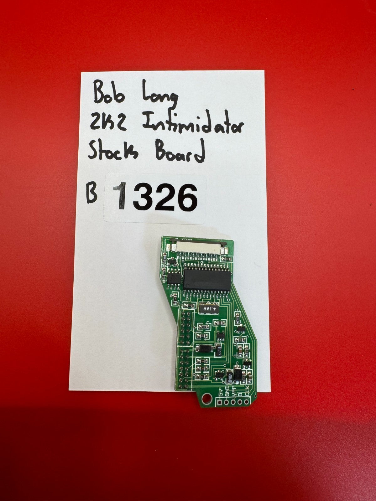 Bob Long 2k2 Intimidator Stock Board