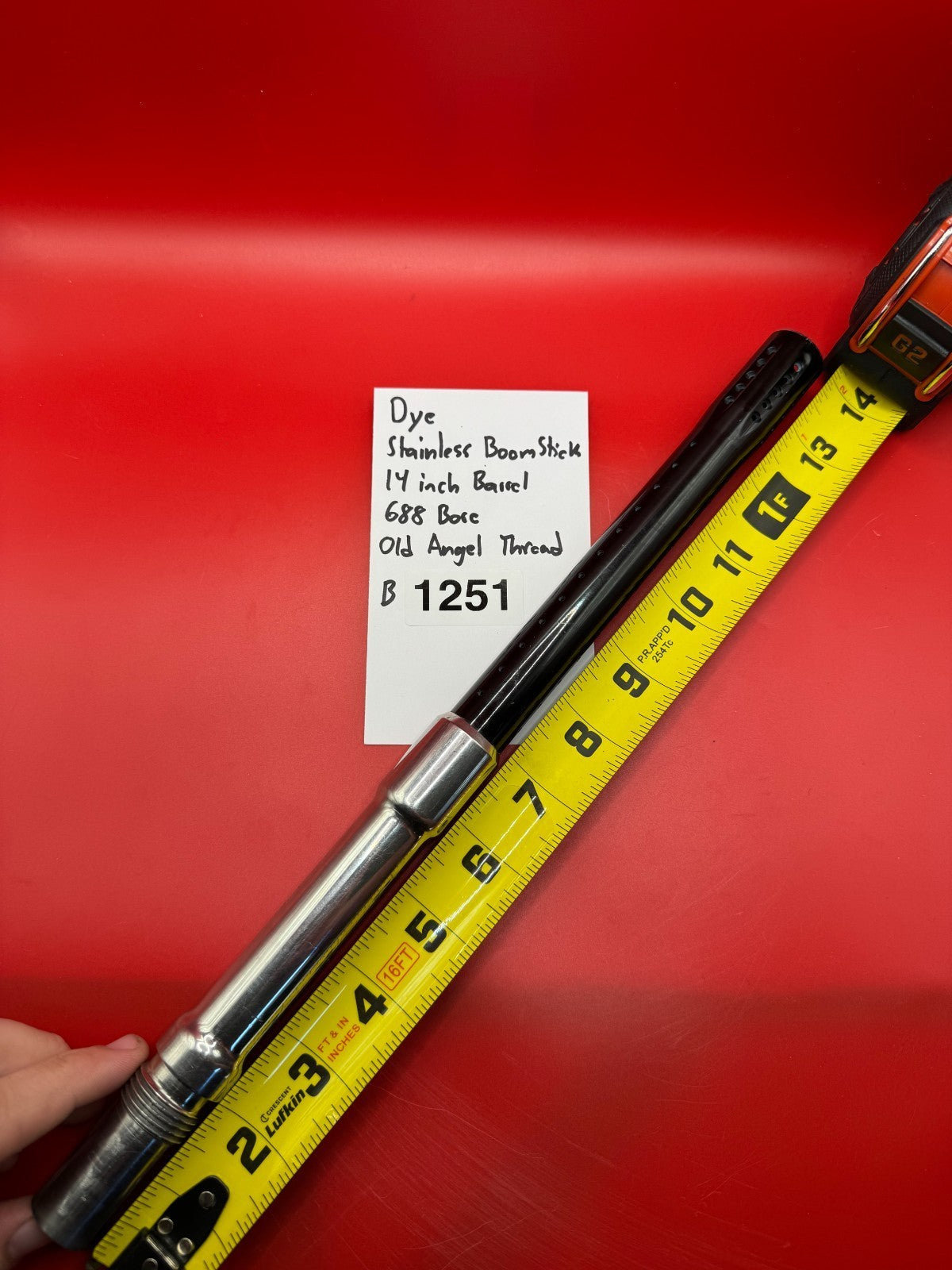 Dye Stainless Boom Stick 14 inch Barrel 688 Bore Old Angel Thread