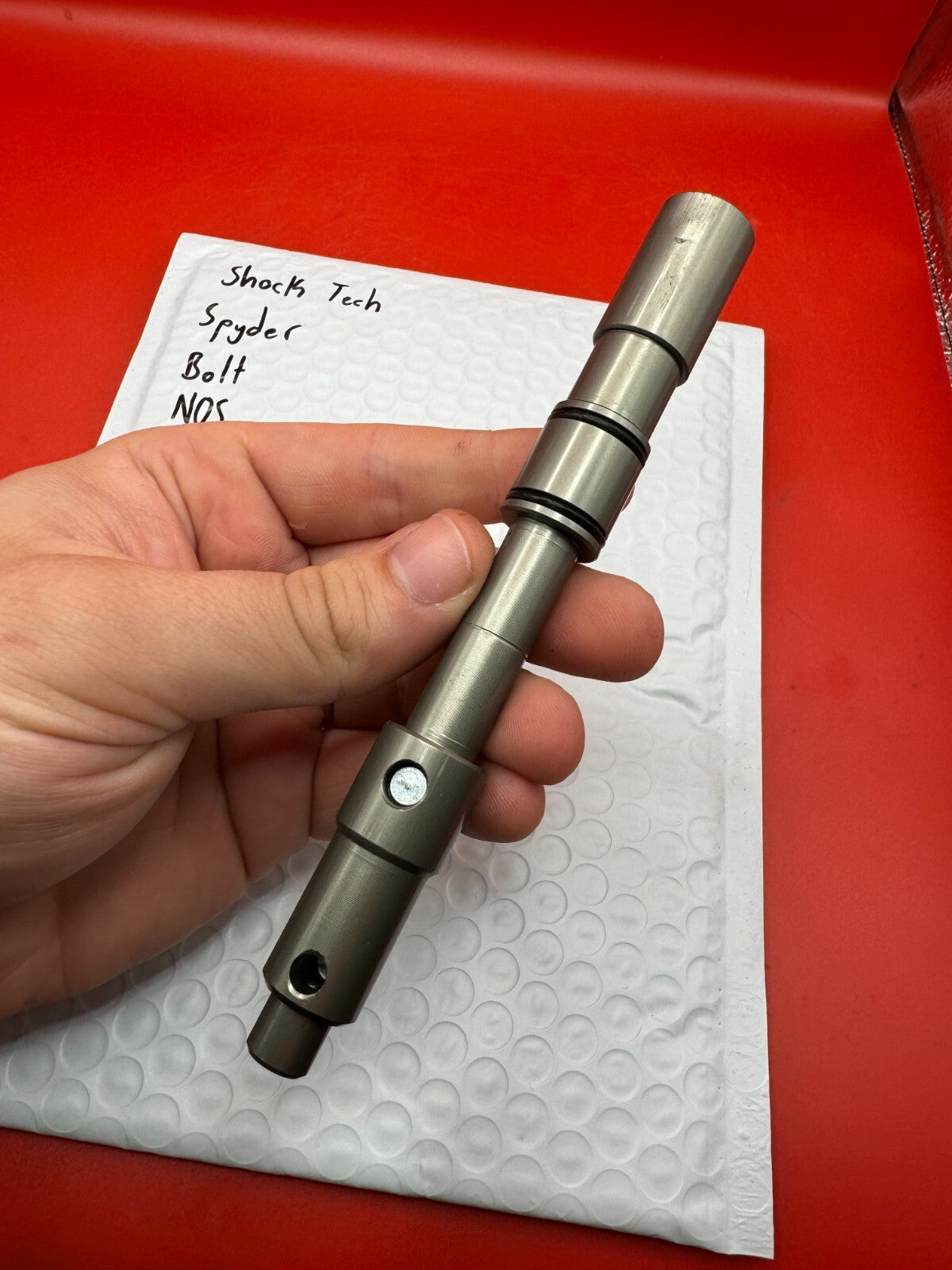 Stock Spyder Bolt NOS - used paintball bolt - silver
