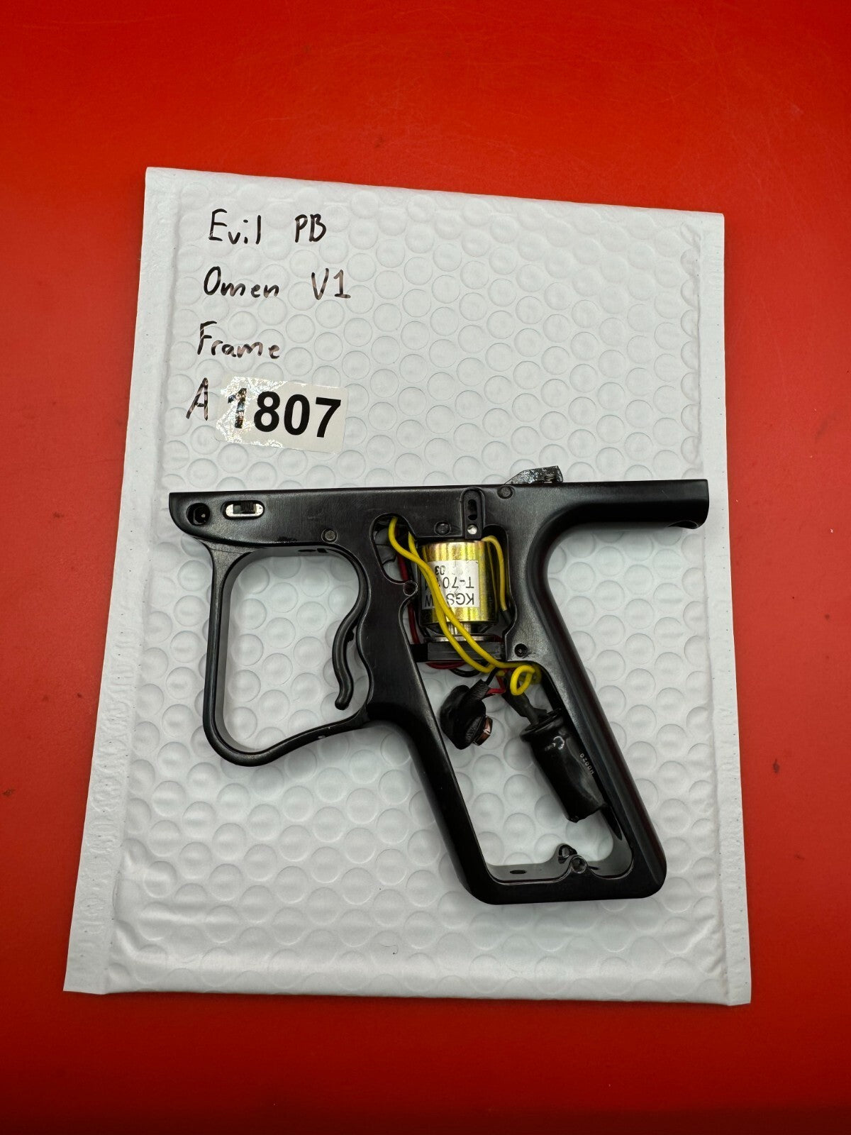 Evil PB Omen V1 Paintball Marker Frame - used paintball trigger frame - black