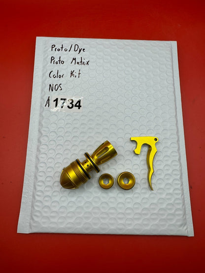 Proto/Dye Proto Matrix Color Kit NOS - used paintball color kit / accent parts kit - gold anno