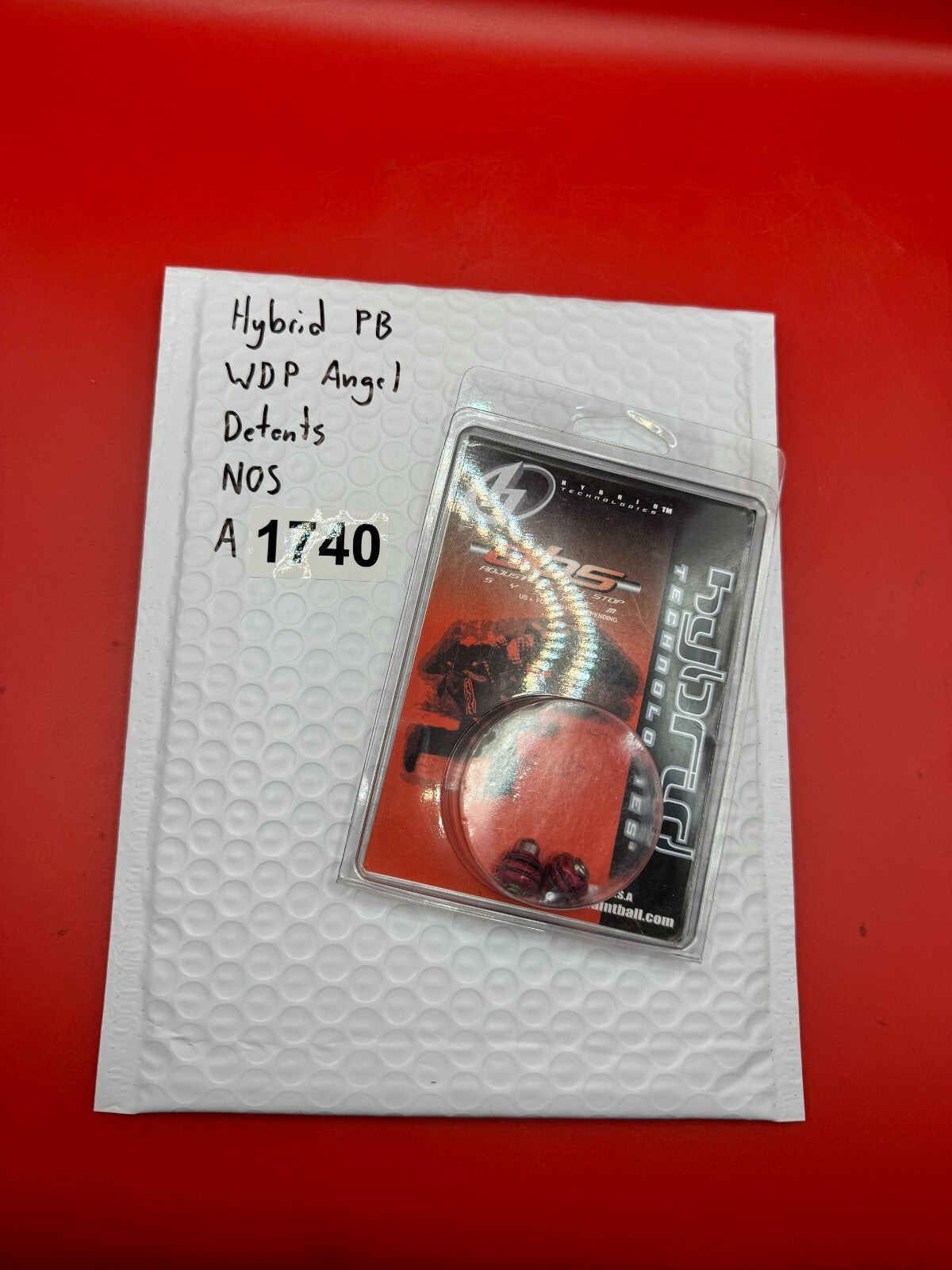 Hybrid PB WDP Angel Detents NOS - used paintball detents - red anno