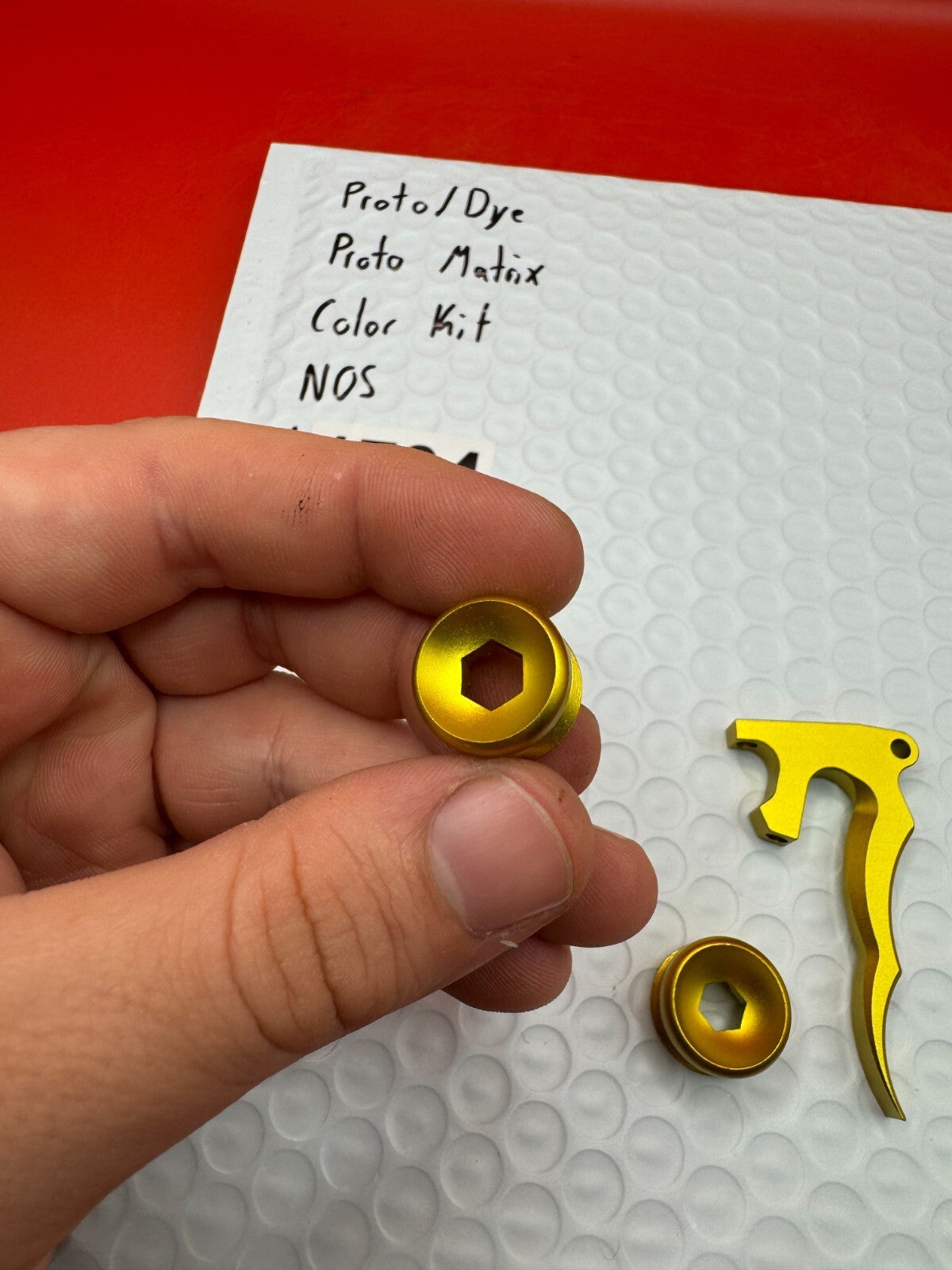 Proto/Dye Proto Matrix Color Kit NOS - used paintball color kit / accent parts kit - gold anno