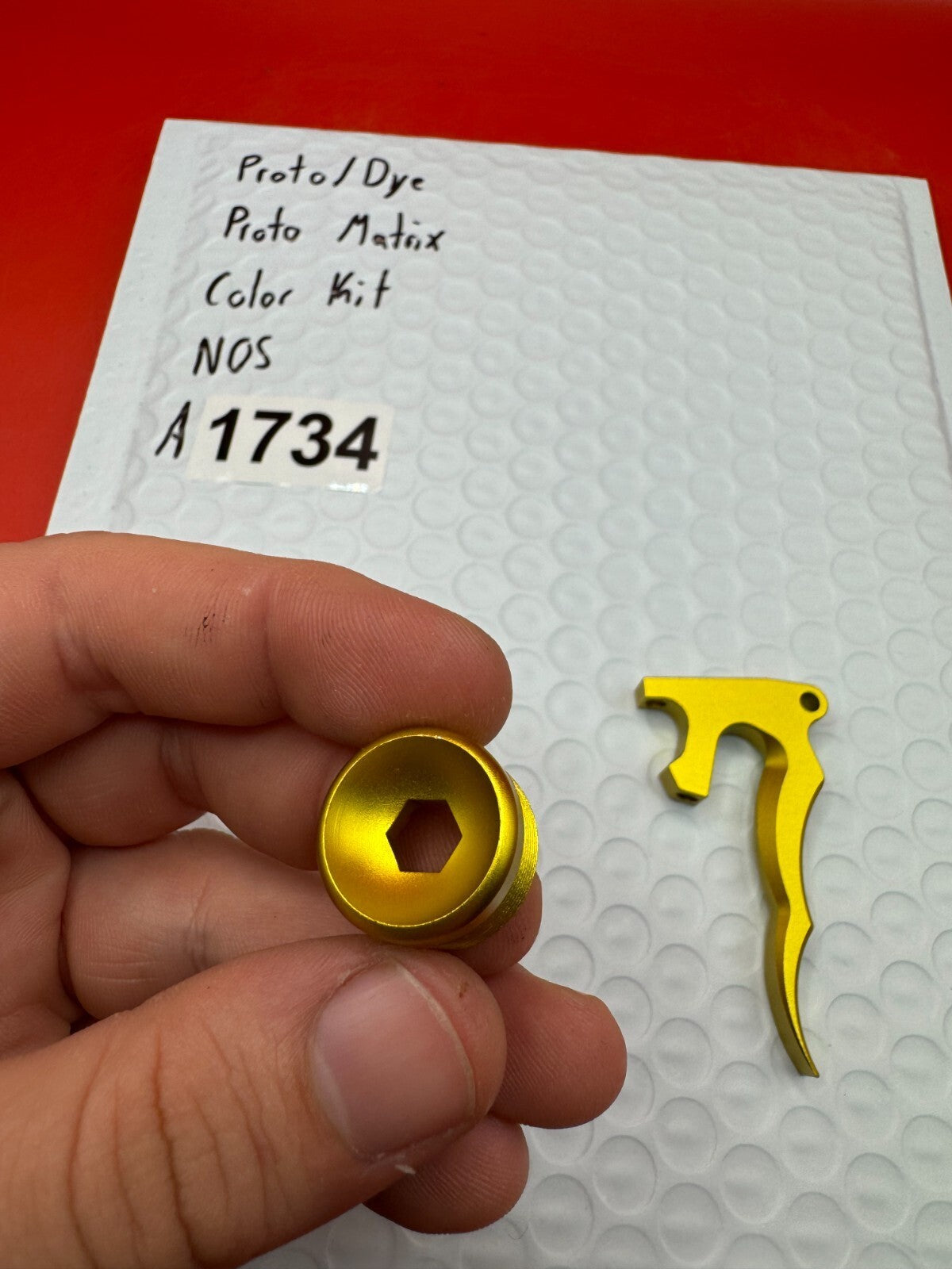 Proto/Dye Proto Matrix Color Kit NOS - used paintball color kit / accent parts kit - gold anno