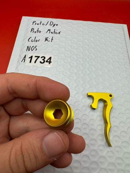 Proto/Dye Proto Matrix Color Kit NOS - used paintball color kit / accent parts kit - gold anno