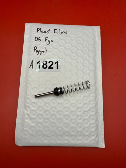 Planet Eclipse 06 Ego Poppet - used paintball poppet valve assembly - black/silver