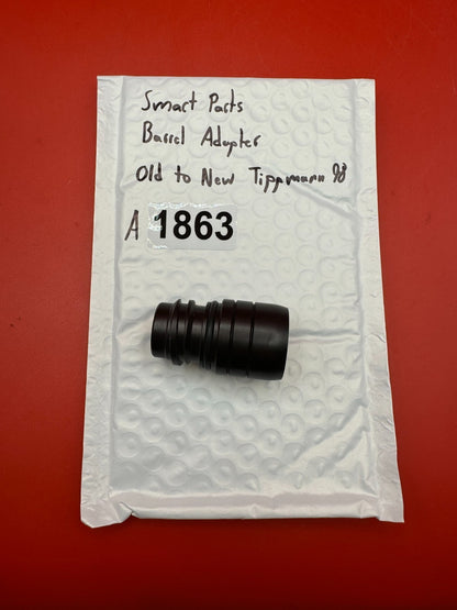 Smart Parts Paintball Barrel Adapter Old to New Tippmann 98 - used paintball barrel adapter - black