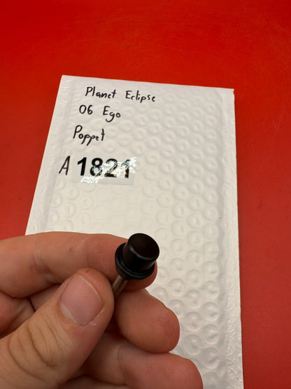 Planet Eclipse 06 Ego Poppet - used paintball poppet valve assembly - black/silver