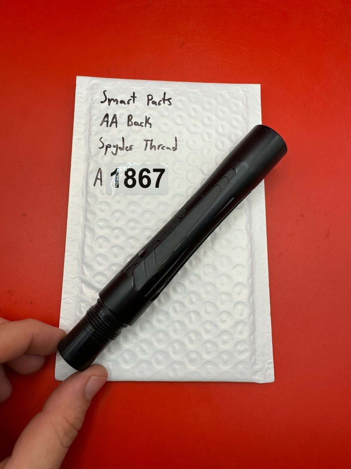 Smart Parts AA Back Spyder Thread - used paintball barrel back - black