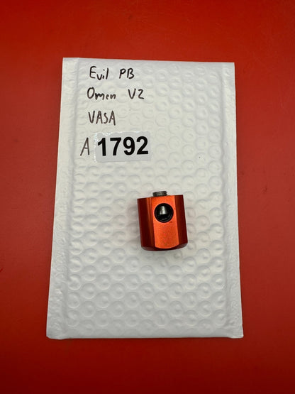 Evil PB Omen V2 VASA - used paintball velocity adjuster / screw assembly (vasa) - orange anno