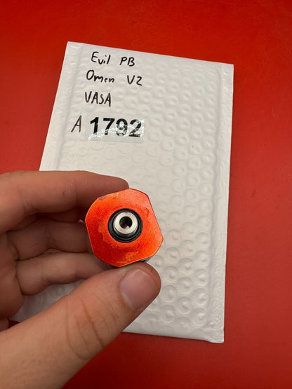 Evil PB Omen V2 VASA - used paintball velocity adjuster / screw assembly (vasa) - orange anno