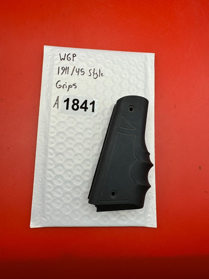 WGP 1911/45 Style Grips - used paintball grip panel set - black