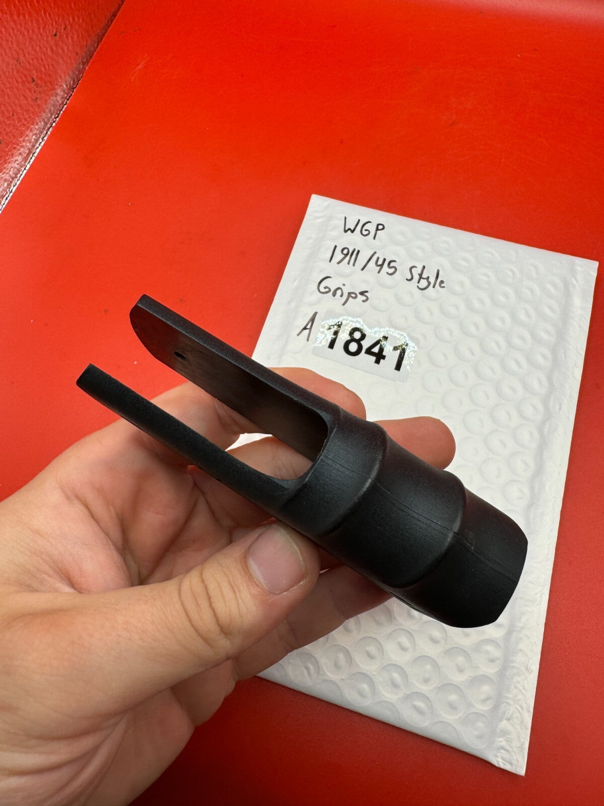 WGP 1911/45 Style Grips - used paintball grip panel set - black