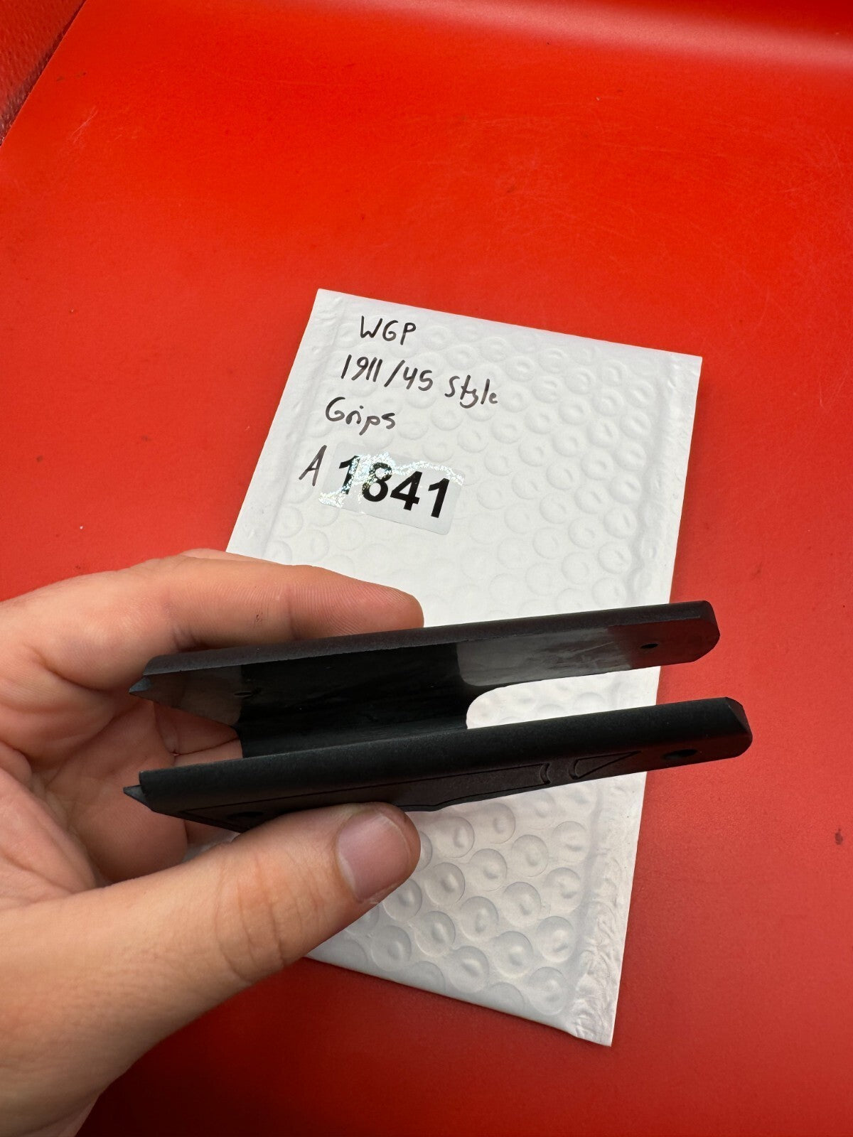 WGP 1911/45 Style Grips - used paintball grip panel set - black