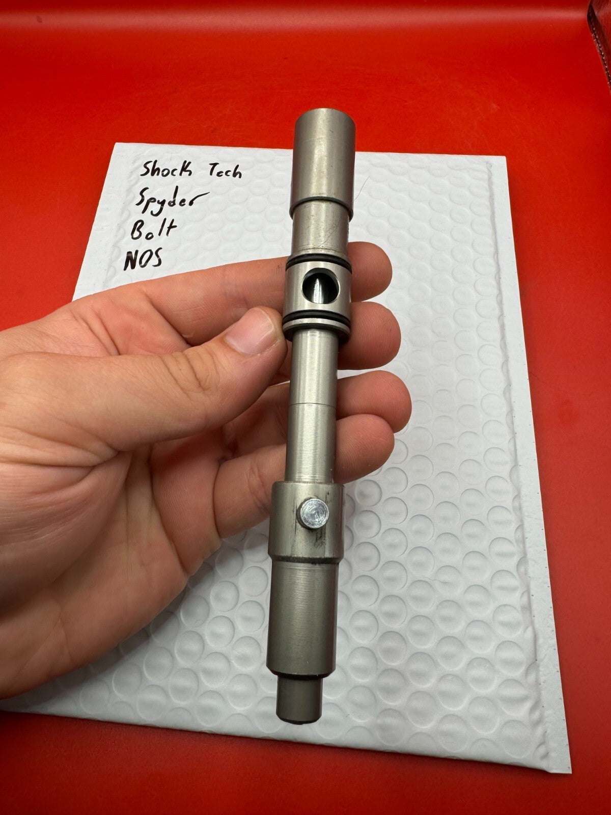 Shock Tech Spyder Bolt NOS - used paintball bolt - silver