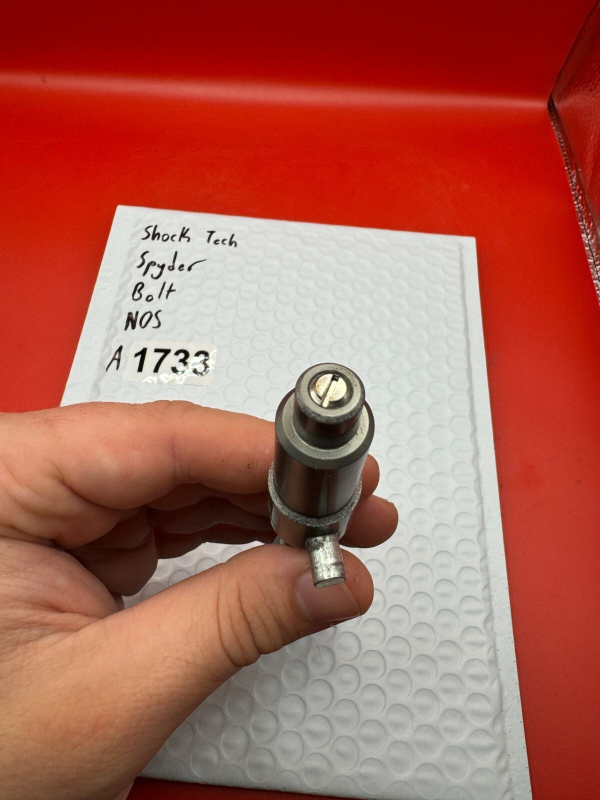 Shock Tech Spyder Bolt NOS - used paintball bolt - silver